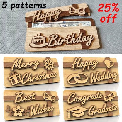C288-Money Gift Envelope Set Layered Scroll Saw Patterns - Alex Fox Patterns