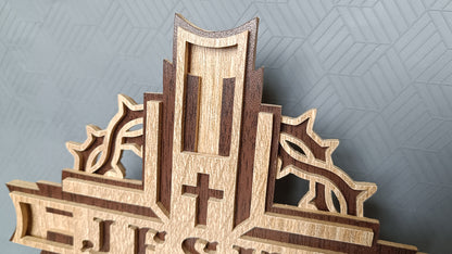 C289-Jesus Saves Layered Scroll Saw Pattern - Alex Fox Patterns