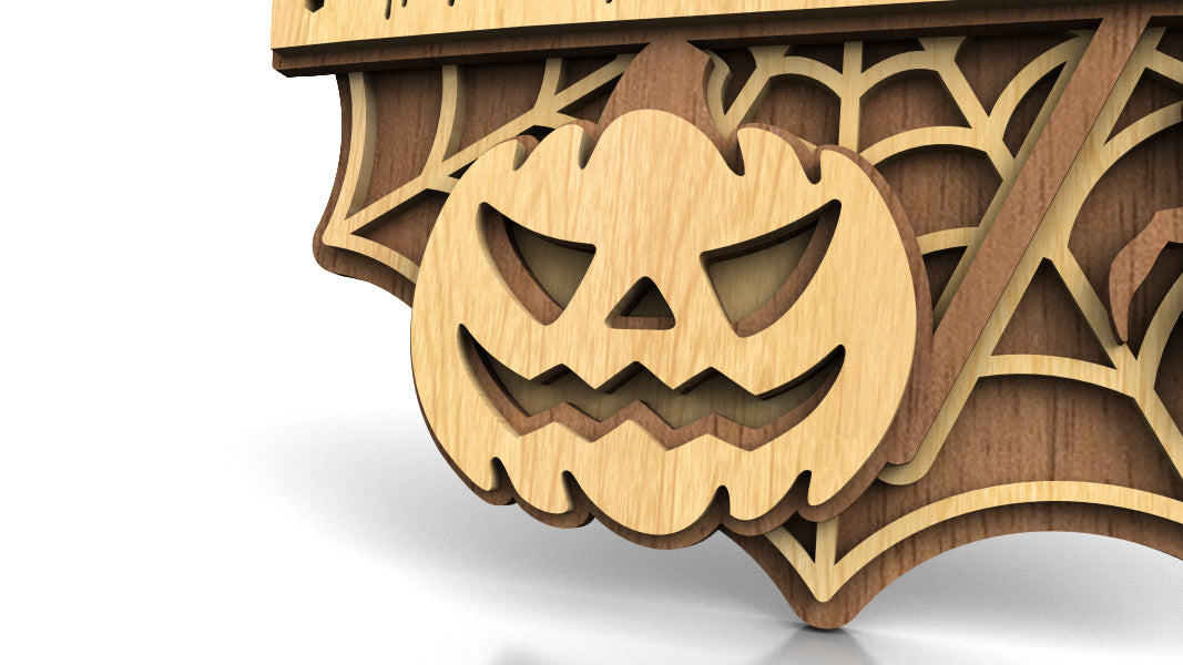 C291-Halloween Layered Scroll Saw Pattern - Alex Fox Patterns