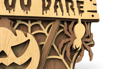 C291-Halloween Layered Scroll Saw Pattern - Alex Fox Patterns