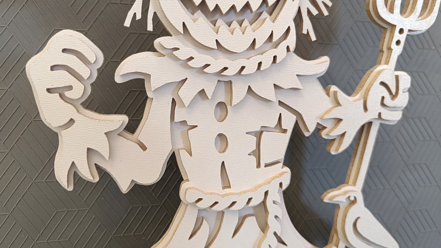 C292-Halloween Scarecrow Layered Scroll Saw Pattern - Alex Fox Patterns