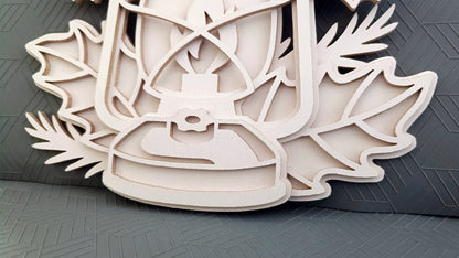 C294-Christmas Lantern Layered Scroll Saw Pattern - Alex Fox Patterns