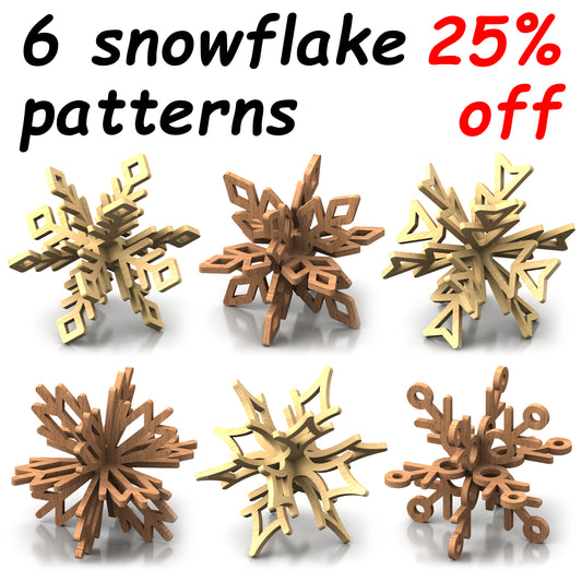 C265-Snowflake Set Scroll Saw Patterns - Alex Fox Patterns
