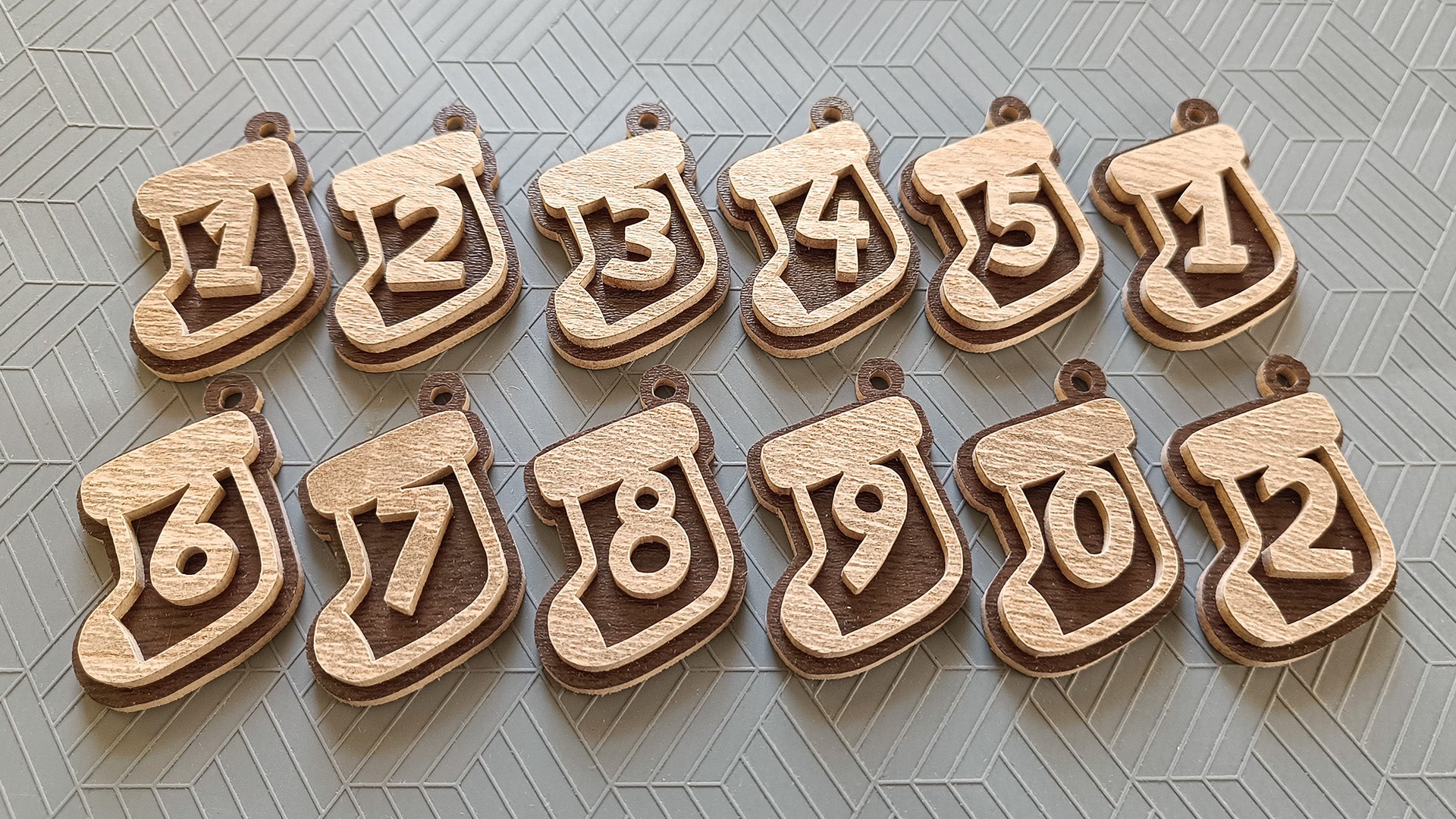 C297-Christmas Fireplace Layered Scroll Saw Pattern - Alex Fox Patterns