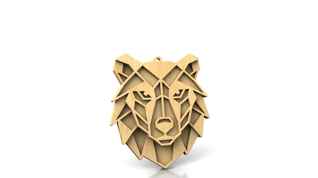 C300-Geometric Animal Set Layered Scroll Saw Patterns - Alex Fox Patterns