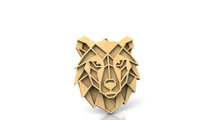 C300-Geometric Animal Set Layered Scroll Saw Patterns - Alex Fox Patterns
