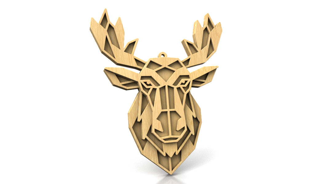 C300-Geometric Animal Set Layered Scroll Saw Patterns - Alex Fox Patterns