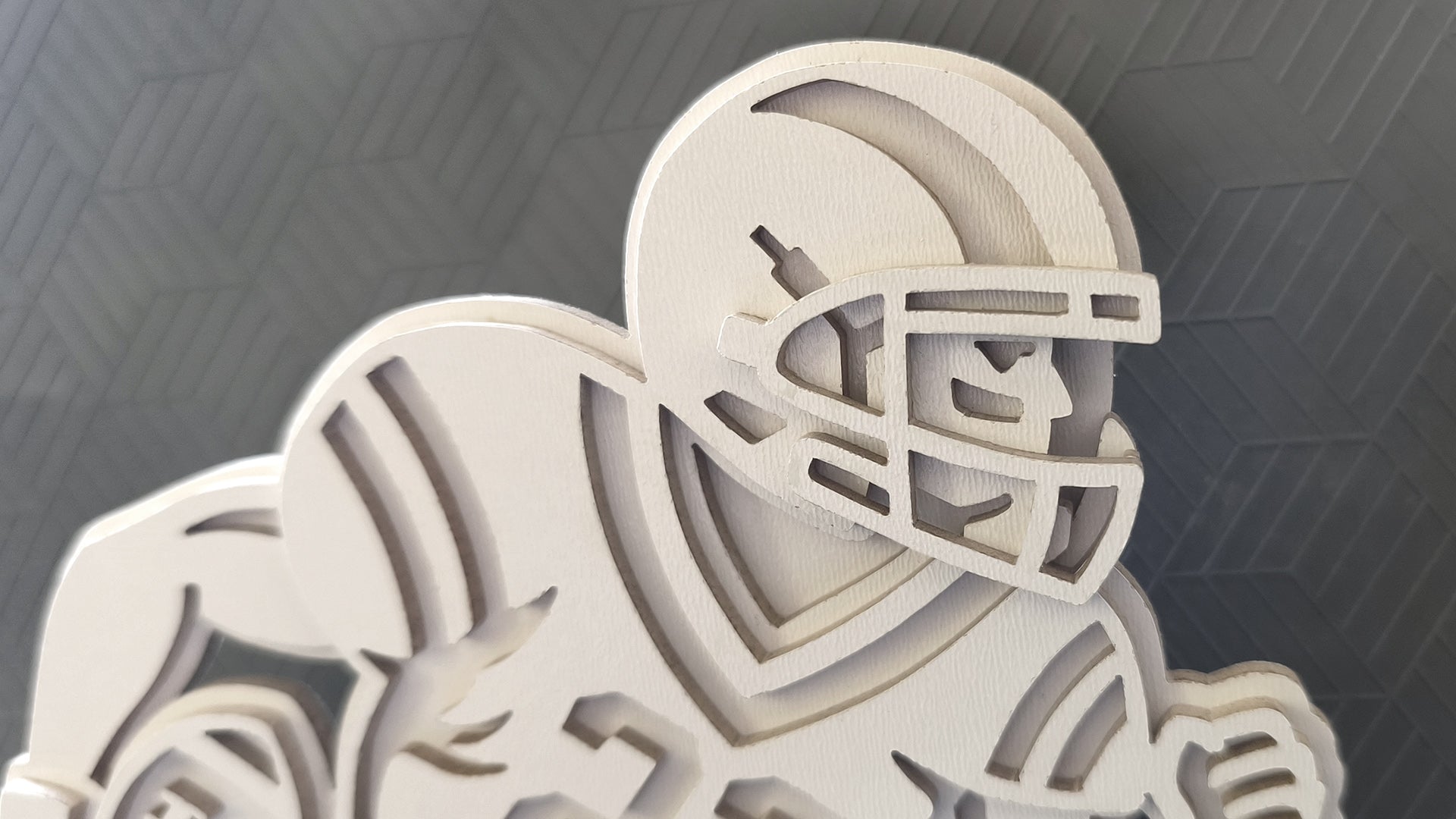 C301-Football Player Layered Scroll Saw Pattern - Alex Fox Patterns