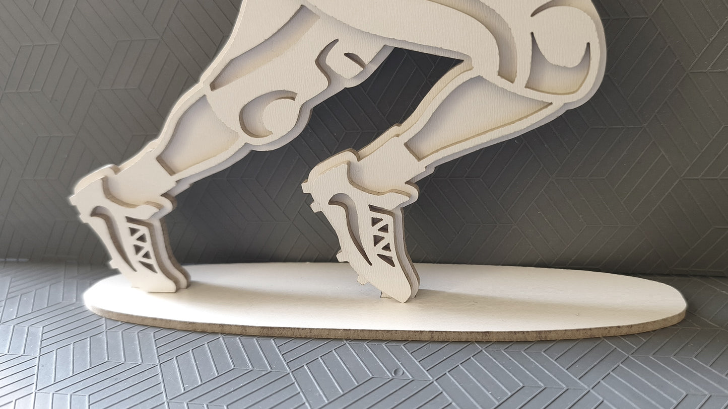 C301-Football Player Layered Scroll Saw Pattern - Alex Fox Patterns