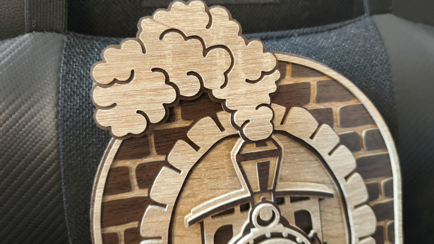 C302-Steam Train Layered Scroll Saw Pattern - Alex Fox Patterns