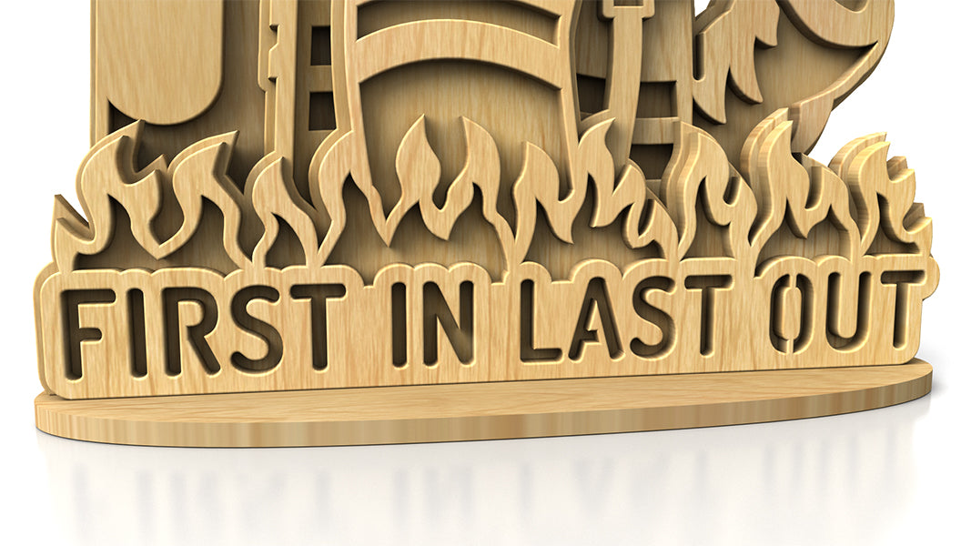 C303-Firefighter Layered Scroll Saw Pattern — Alex Fox Patterns