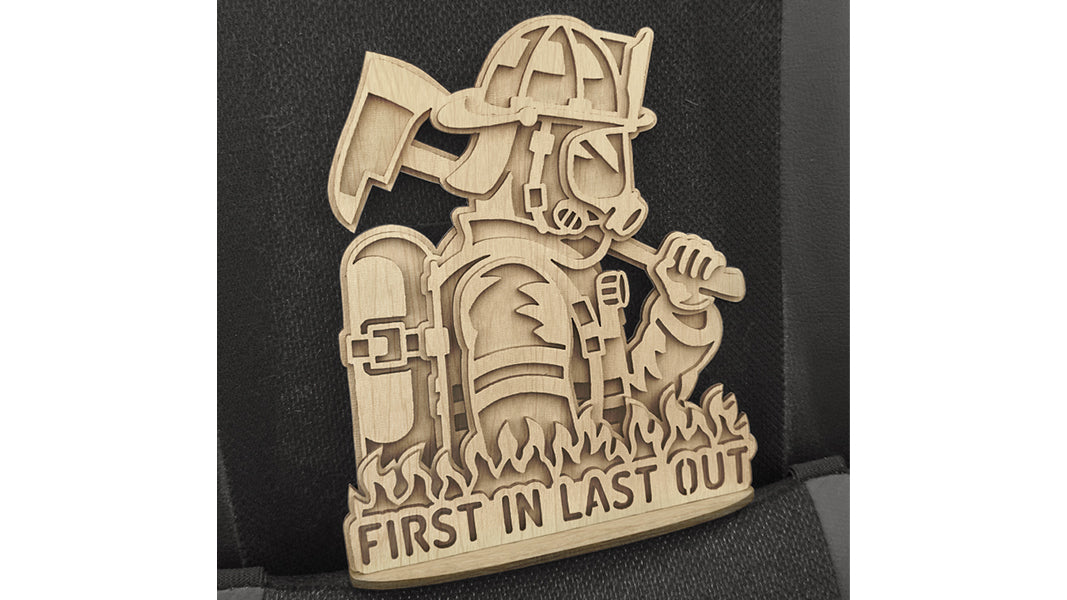 C303-Firefighter Layered Scroll Saw Pattern — Alex Fox Patterns