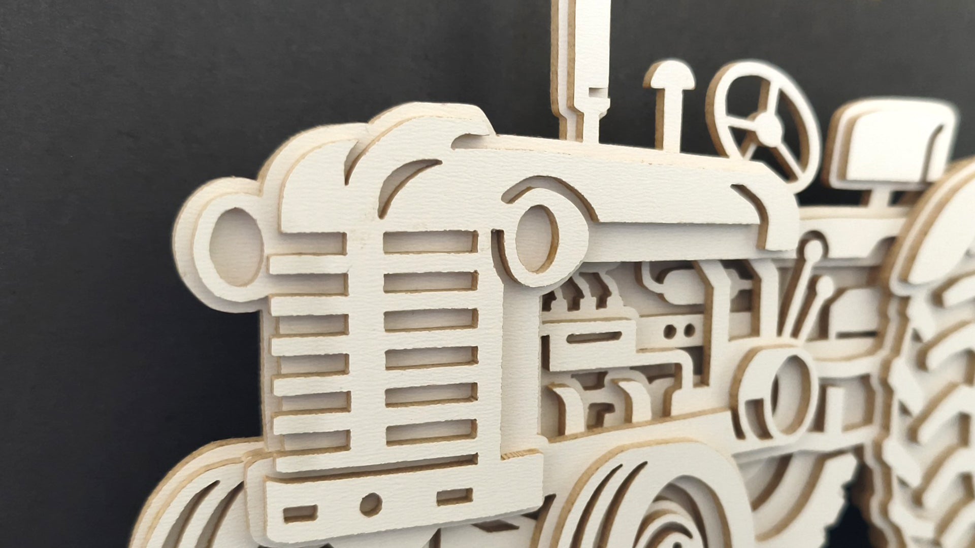 C304-Tractor Layered Scroll Saw Pattern — Alex Fox Patterns