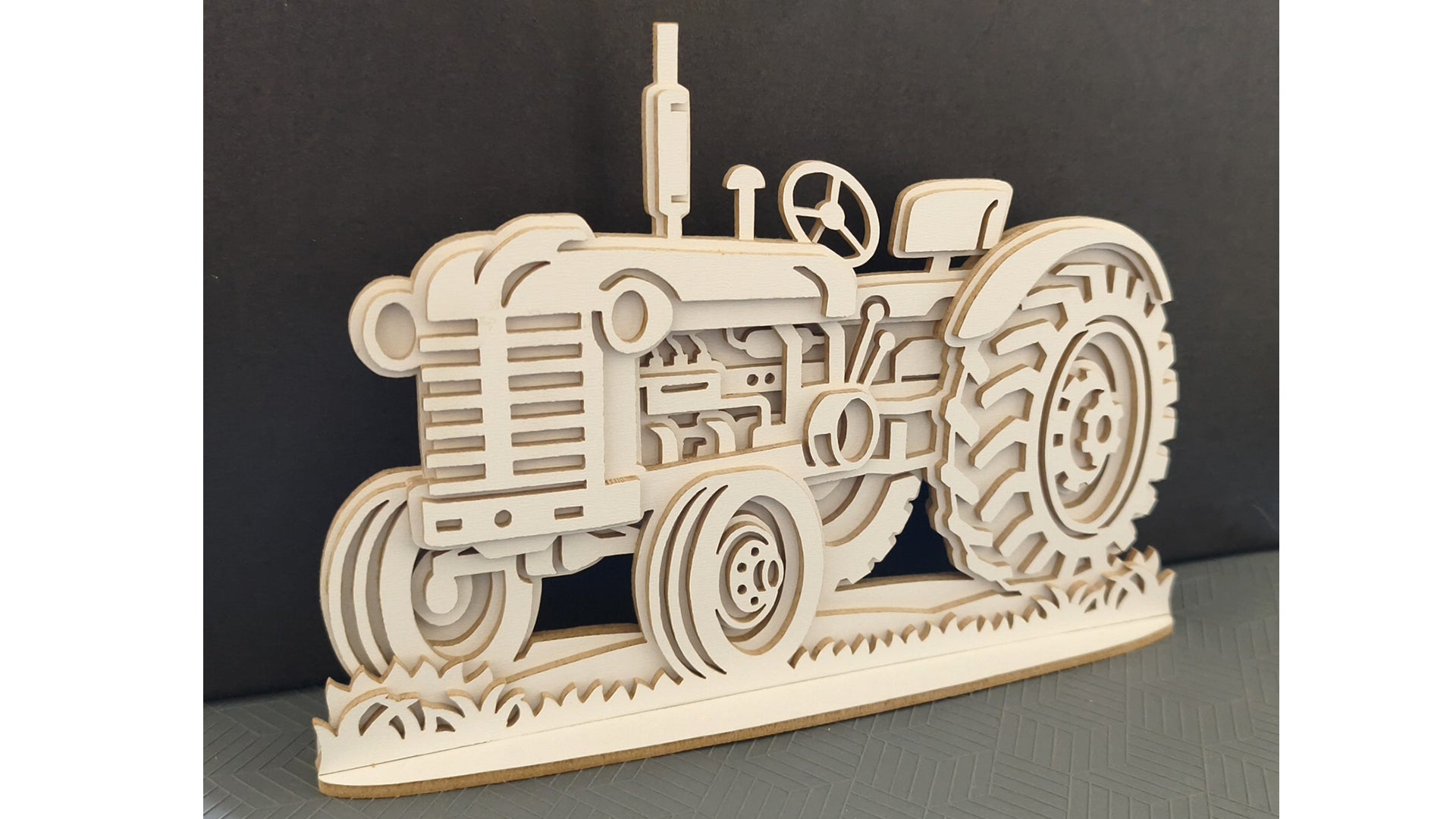 C304-Tractor Layered Scroll Saw Pattern — Alex Fox Patterns
