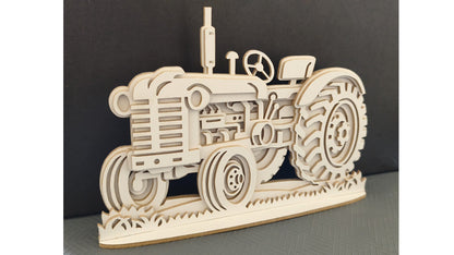 C304-Tractor Layered Scroll Saw Pattern — Alex Fox Patterns