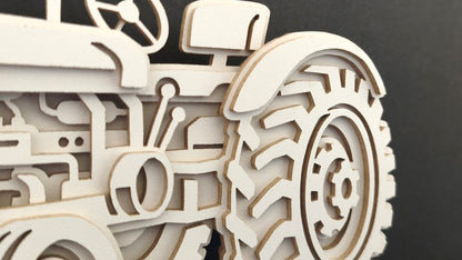 C304-Tractor Layered Scroll Saw Pattern — Alex Fox Patterns