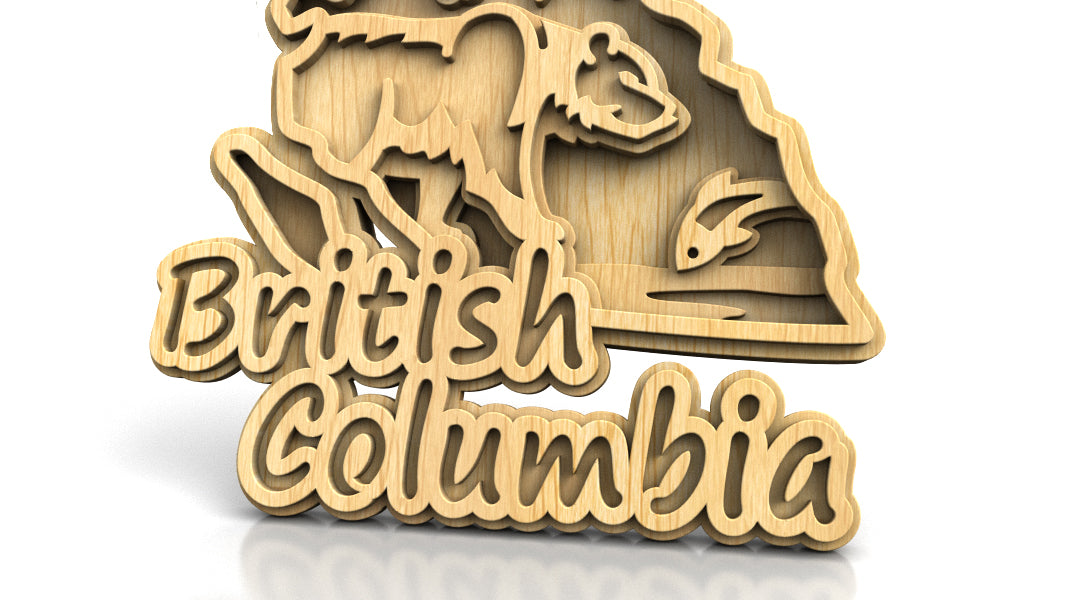 C305-British Columbia Layered Scroll Saw Pattern — Alex Fox Patterns