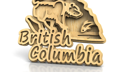C305-British Columbia Layered Scroll Saw Pattern — Alex Fox Patterns