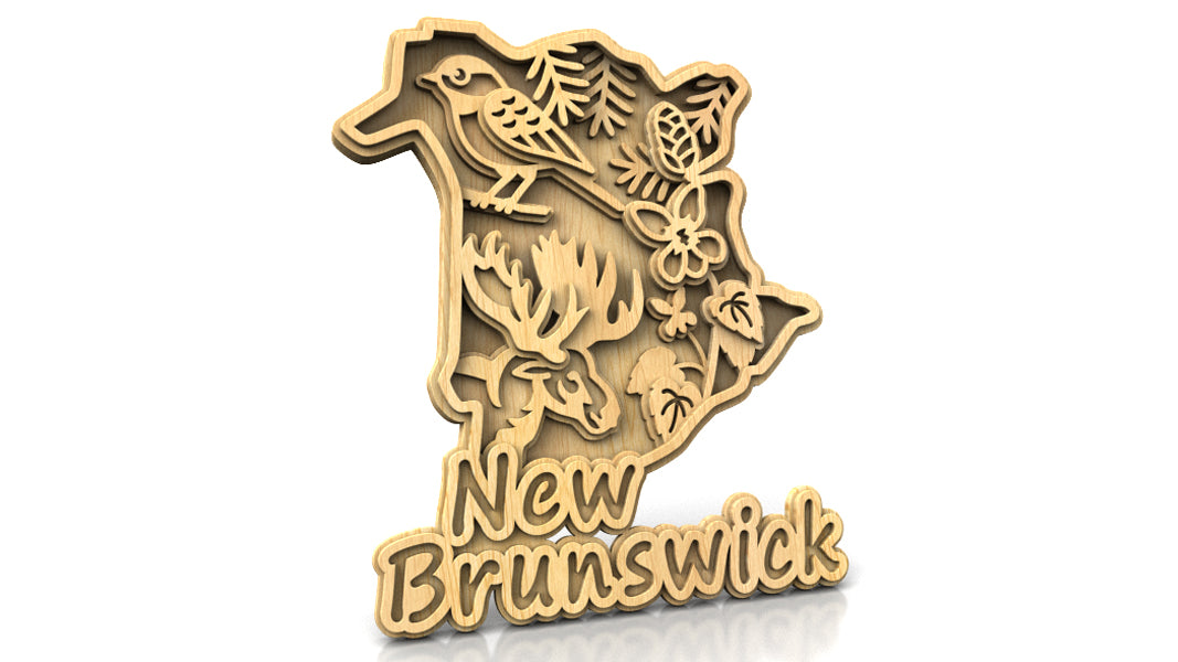 C305-New Brunswick Layered Scroll Saw Pattern — Alex Fox Patterns