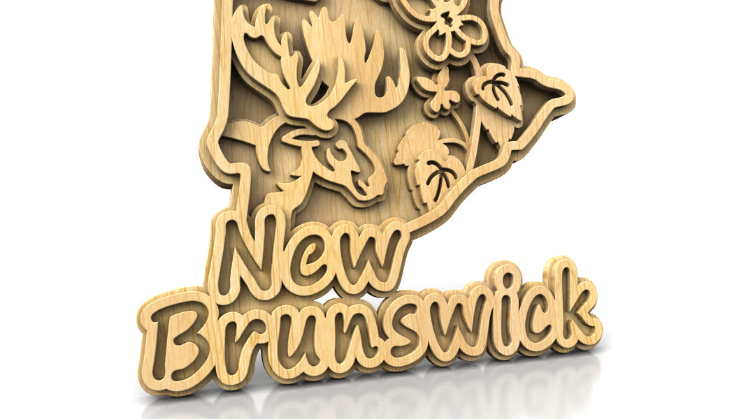 C305-New Brunswick Layered Scroll Saw Pattern — Alex Fox Patterns