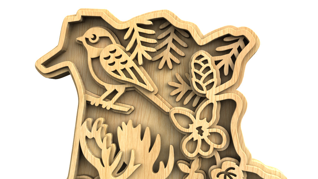 C305-New Brunswick Layered Scroll Saw Pattern — Alex Fox Patterns