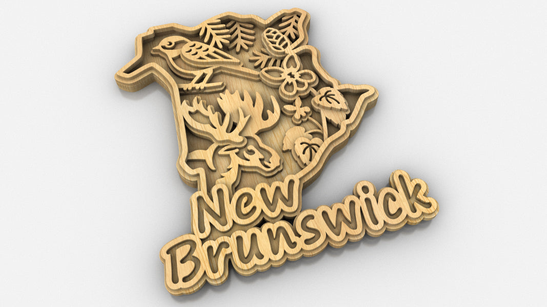 C305-New Brunswick Layered Scroll Saw Pattern — Alex Fox Patterns