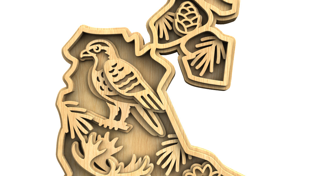 C305-Northwest Territories Scroll Saw Pattern — Alex Fox Patterns