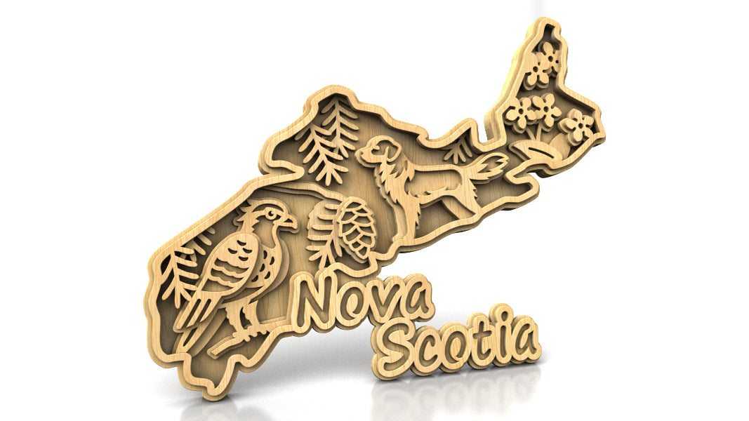 C305-Nova Scotia Layered Scroll Saw Pattern — Alex Fox Patterns
