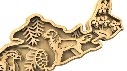 C305-Nova Scotia Layered Scroll Saw Pattern — Alex Fox Patterns