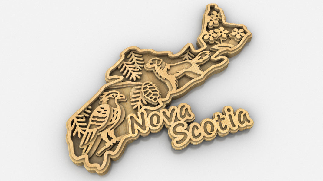 C305-Nova Scotia Layered Scroll Saw Pattern — Alex Fox Patterns