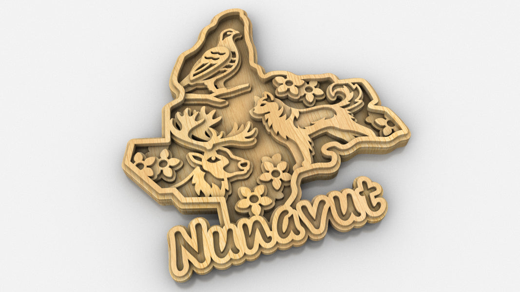 C305-Nunavut Layered Scroll Saw Pattern — Alex Fox Patterns