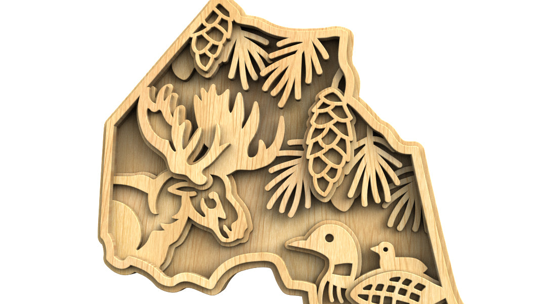 C305-Ontario Layered Scroll Saw Pattern — Alex Fox Patterns