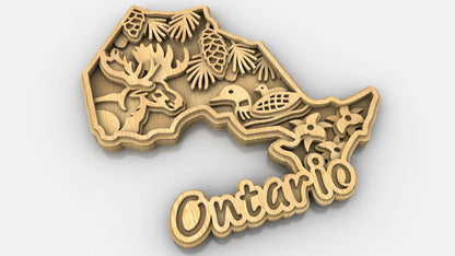 C305-Ontario Layered Scroll Saw Pattern — Alex Fox Patterns