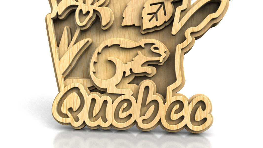 C305-Quebec Layered Scroll Saw Pattern — Alex Fox Patterns