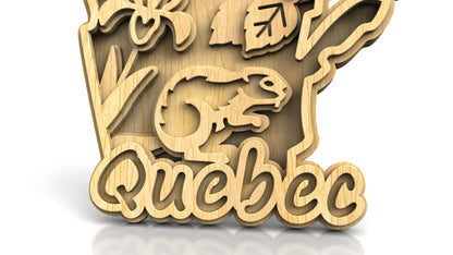 C305-Quebec Layered Scroll Saw Pattern — Alex Fox Patterns
