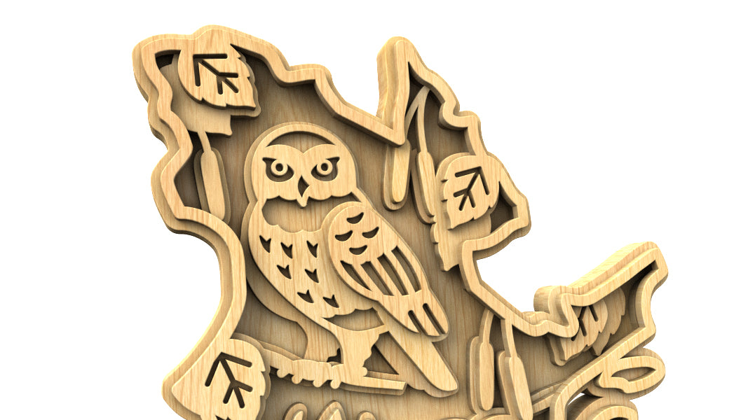 C305-Quebec Layered Scroll Saw Pattern — Alex Fox Patterns