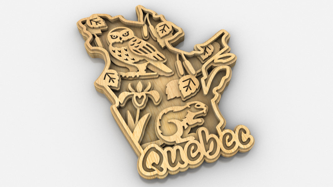 C305-Quebec Layered Scroll Saw Pattern — Alex Fox Patterns