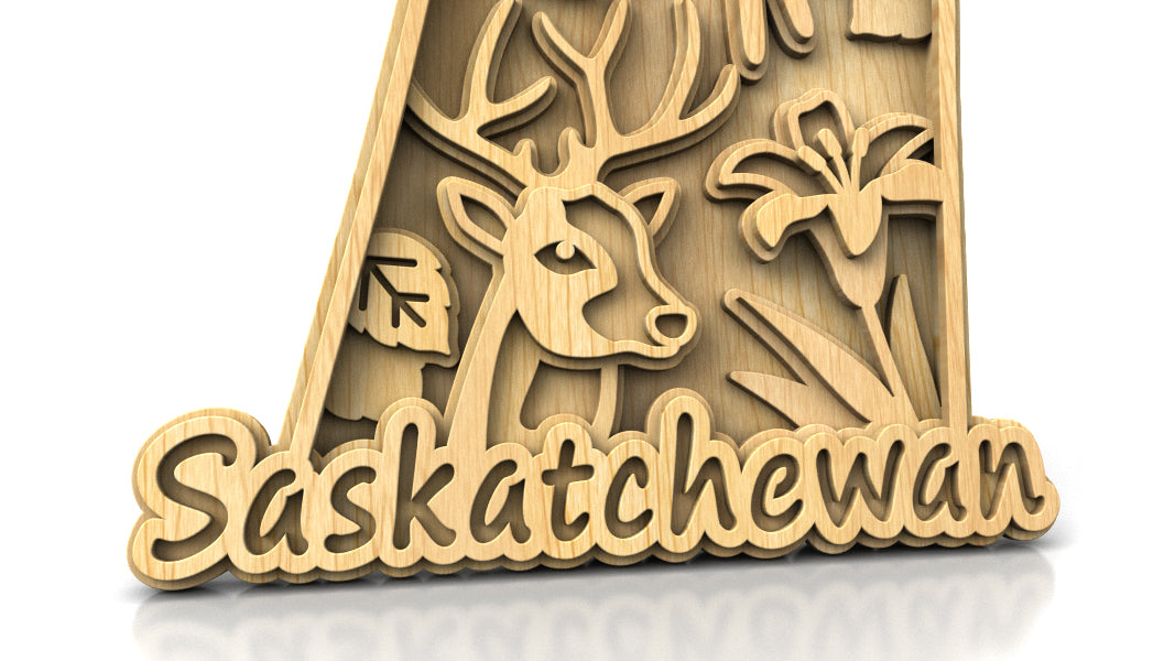 C305-Saskatchewan Layered Scroll Saw Pattern — Alex Fox Patterns
