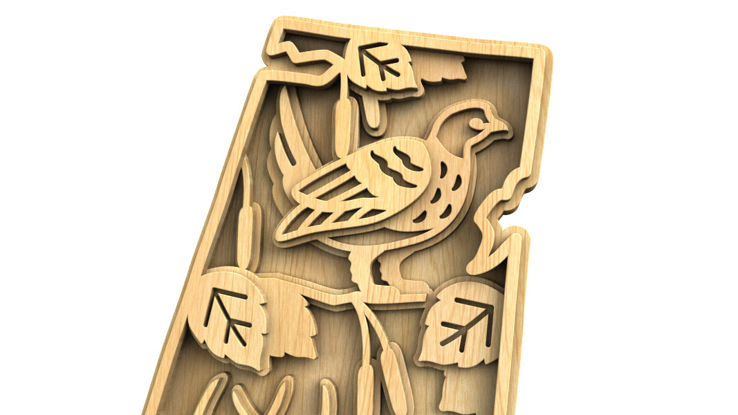 C305-Saskatchewan Layered Scroll Saw Pattern — Alex Fox Patterns