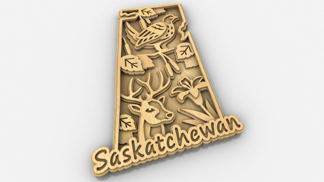 C305-Saskatchewan Layered Scroll Saw Pattern — Alex Fox Patterns
