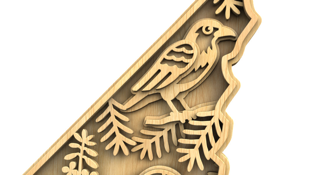 C305-Yukon Layered Scroll Saw Pattern — Alex Fox Patterns