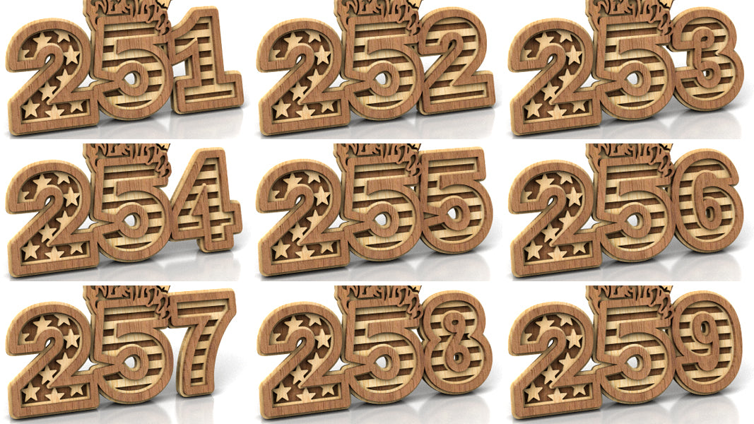 C306-USA Anniversary Layered Scroll Saw Pattern — Alex Fox Patterns