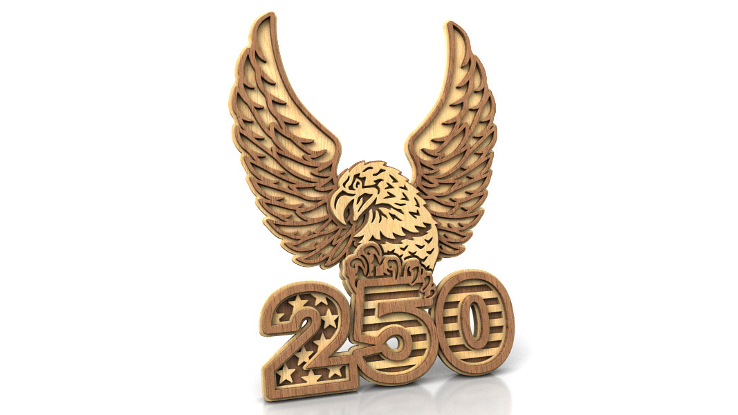C306-USA Anniversary Layered Scroll Saw Pattern — Alex Fox Patterns
