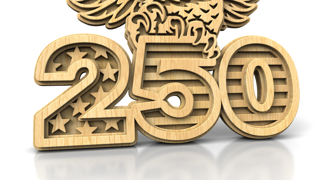 C306-USA Anniversary Layered Scroll Saw Pattern — Alex Fox Patterns