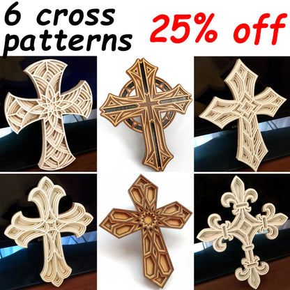 Cross Set Layered Scroll Saw Patterns — Alex Fox Patterns