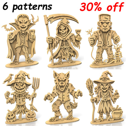Halloween Monster Set Layered Scroll Saw Patterns — Alex Fox Patterns
