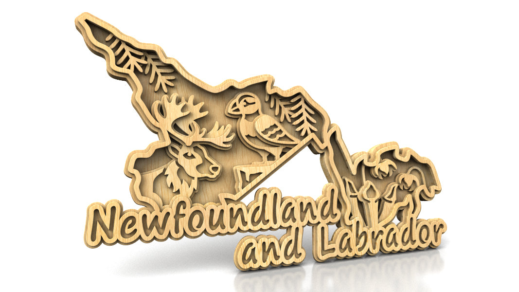 newfoundland and labrador Layered Scroll Saw Pattern — Alex Fox Patterns