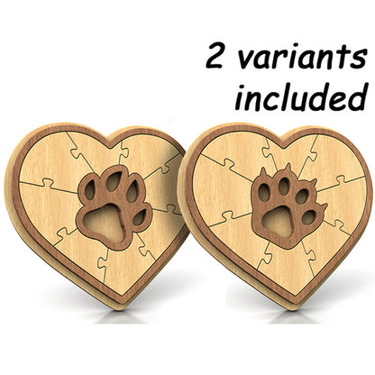 P01-Paw Puzzle Scroll Saw Pattern — Alex Fox Patterns