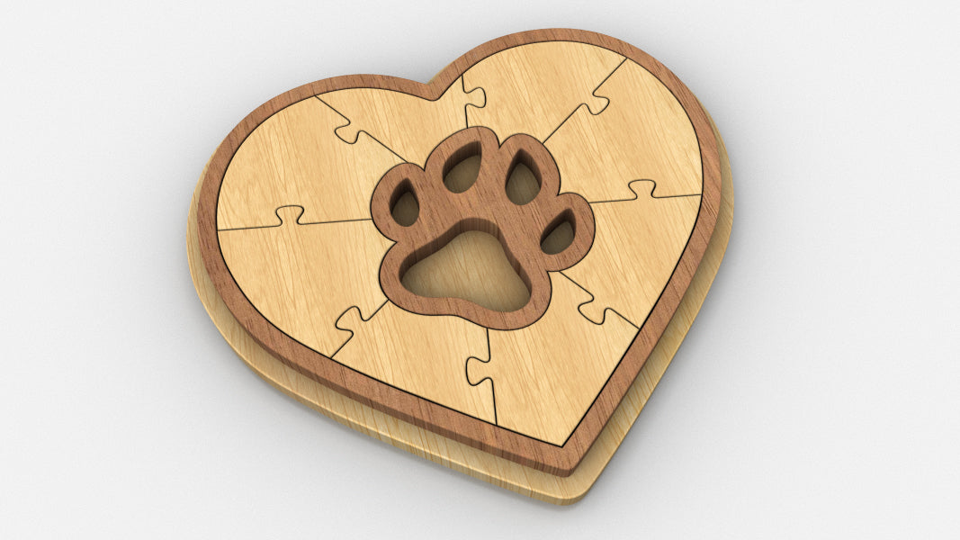 P01-Paw Puzzle Scroll Saw Pattern — Alex Fox Patterns