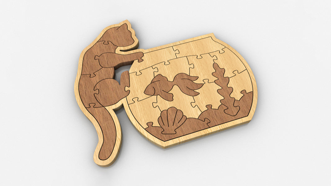 P03-Aquarium Puzzle Scroll Saw Pattern — Alex Fox Patterns